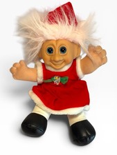 Vintage Christmas Troll Mrs Claus Doll Santa Outfit Plush 12 Non Working