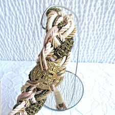 Artisan Belt Mixed Metal Cinch Waist Bohemian Boho Blush Khaki Adjust M Vtg