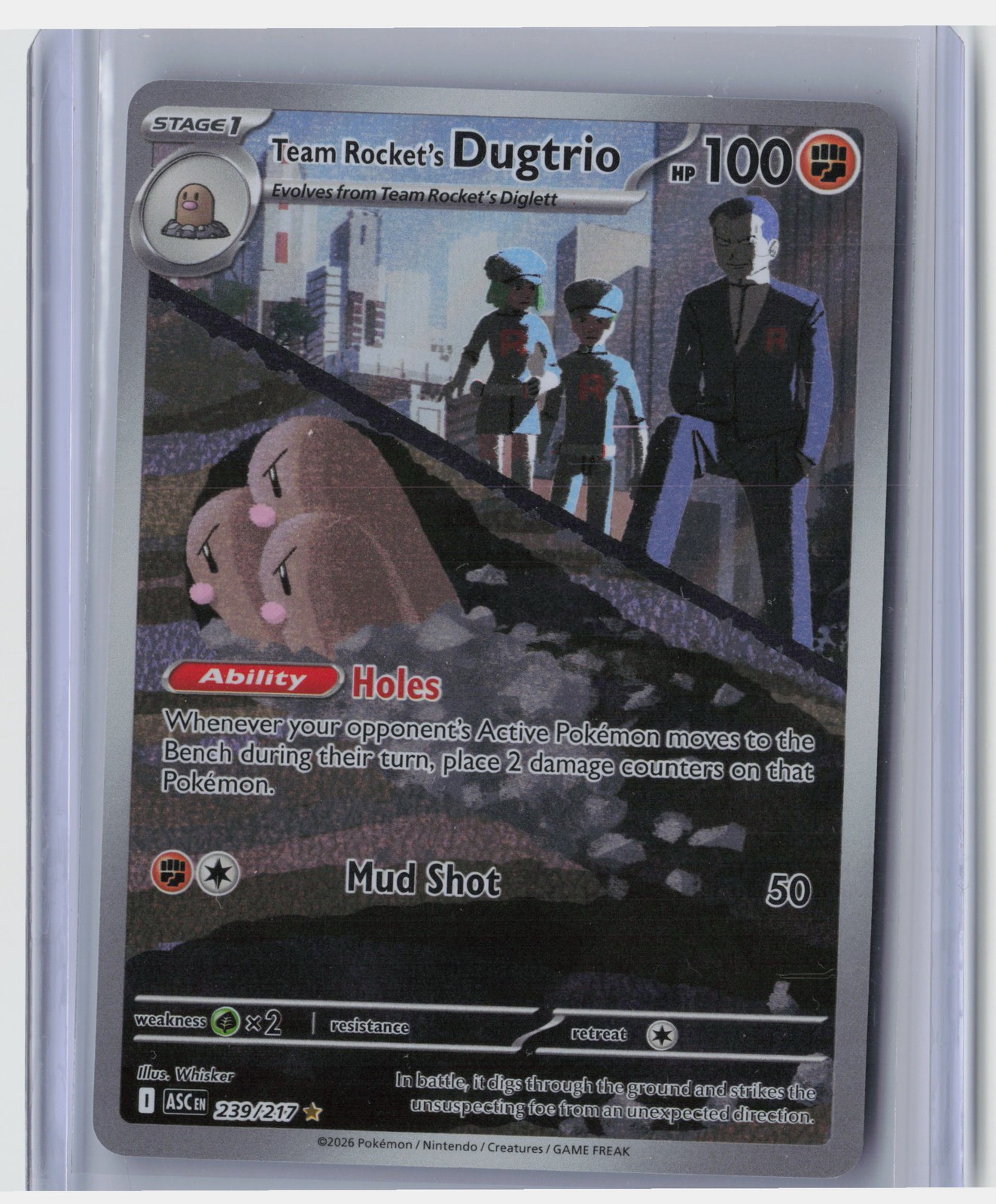 Team Rocket's Dugtrio [ASC - 239/217] NM Pokemon ME: Ascended Heroes