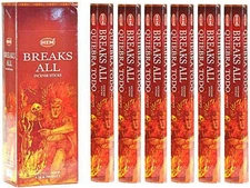 Breaks All Incense Sticks (120 Sticks, 6 Boxes Inside) - 9 Inches Long, 20G per 