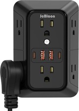 USB Wall Charger Power Strip Surge Protector with 4 USB Ports 2 USB C Plug Ext