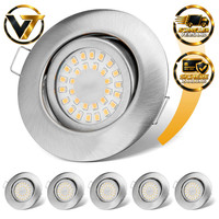 LED Einbaustrahler Dimmbar 6W IP44 Warmweiß 3000K Schwenkbar 6Er Set Badezimmer