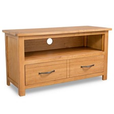 Solid Oak Wood TV Cabinet 90x35x48cm HiFi Stand Entertainment Centre vidaXL