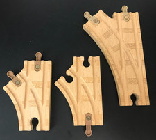 Lot of 3 Wooden Thomas Track Switch