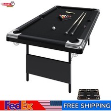 6FT Portable Small Folding Billiard Pool Table w/ Mini Billiard Ball Sets 2 Cues