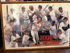 3000 Hit Club Signed Poster Baseball Poster Autograph HOF Aaron Mays +11 JSA