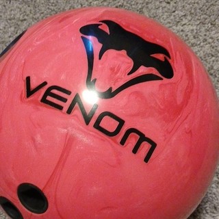 MOTIV Venom Pink Bowling Ball Drilled Glossy Finish 15lbs R hand light use