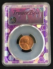 1941-D LINCOLN UNCIRCULATED CENT ~  PCGS MS 64 ~ RED ~ TRADER BEA SLAB & LABEL