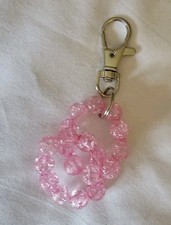 Pink Beade Link Fidget Keyring/bag/phone Charm For Stress And Anxiety