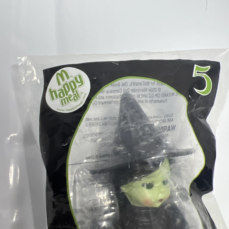 WICKED WITCH Mcdonald’s 2008 Madame Alexander Wizard Of Oz Figure UNOPENED - image 3 of 4