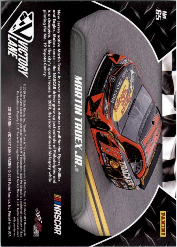 2019 Panini Victory Lane Pedal to the Metal #65 Martin Truex Jr. CAR - RAC - Image 2 of 2