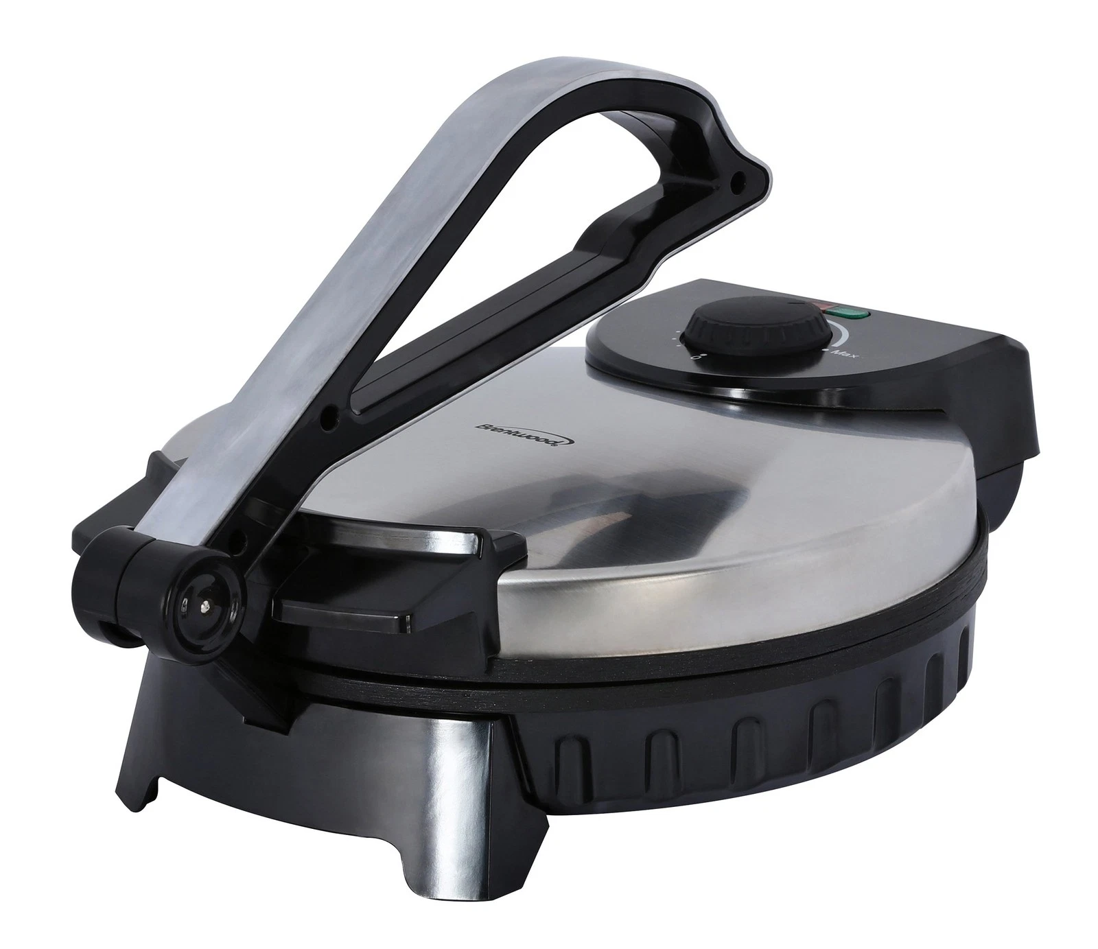Brentwood Electric Tortilla Maker 10-inch, Brushed Stainless Steel/Black