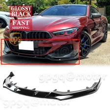 For BMW G14 G15 G16 840i M850i 2019-2023 GT Style Glossy Black Front Bumper Lip