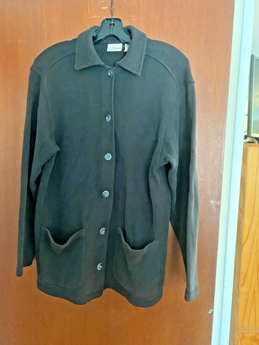 LL Bean Womens Button Up Sweatshirt 