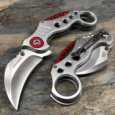 Tac Force Silver Karambit Spring Assisted Outdoor Tactical Pocket Knife