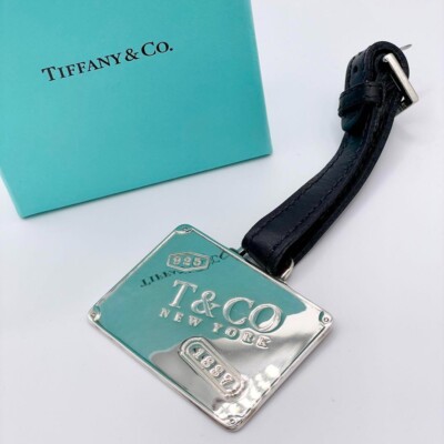 Tiffany & Co. Bracelet Black Leather Silver Plated Logo 925  display picture 1