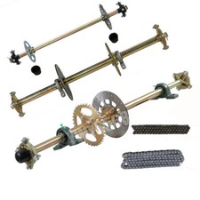 29'' 32'' 44'' Go Kart Rear Live Axle Kit for Drift Trike Quad Lawn Mower GoCart