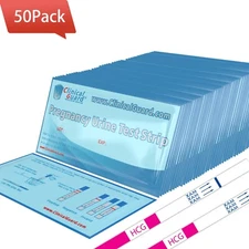 Clinical Guard Pack of 50 Individually Sealed Early Pregnancy Test Strips