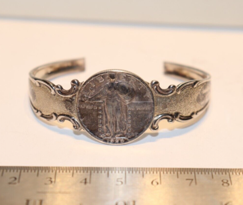 Authentic 1929 SL Quarter Made into a Bracelet (Silver Plated) Inv LC. - Picture 1 of 7