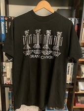 Vintage 1984 Single Stitch Grand Canyon Graphic T-Shirt Size XL Black USA Made
