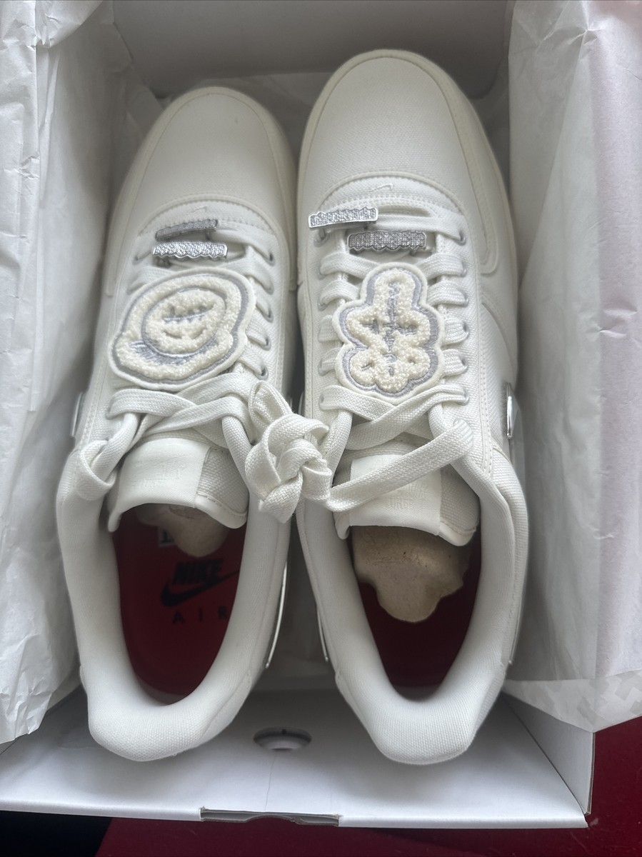 Size 15 - Travis Scott x Nike Air Force 1 Sail for sale online | eBay