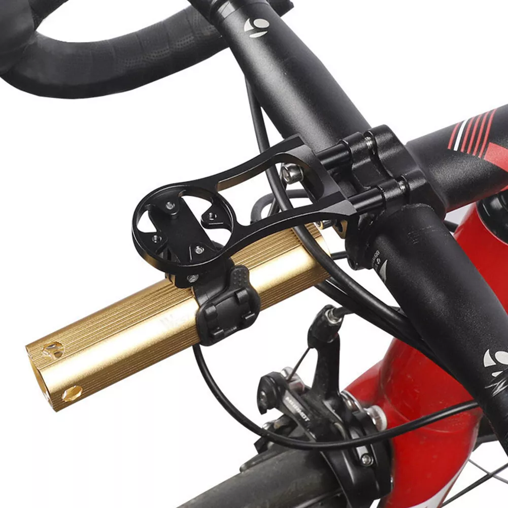 MTB Bicycle Computer Holder Road Bike Stem Camera Light Mount Stand Black