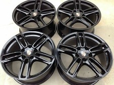 19 New Porsche Panamera Factory Oem Original Factory Custom Black Turbo Wheels.