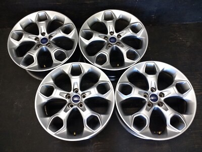 (4) Ford Escape Original Silver Wheels Rims + Caps 19