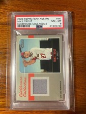 2020 Topps Heritage MIKE TROUT MT Clubhouse Collection Relics PSA 8 MN MINT