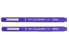 Marvy Uchida Calligraphy Marker 2.0-3.5mm Purple 2/Pk School Office Writing Art