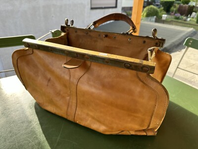 Alte Ledertasche Arbeitstasche Hebammentasche Top Leder