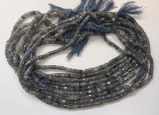 NATURAL LABRADORITE FACETED RONDELLE 4X3MM BEAD SRAND 14" BELOW WHOLESALE