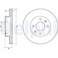 2X Delphi BG3935C Bremsscheibe FüR Hyundai KIA