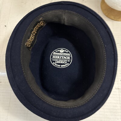 Goorin Bros Heritage Navy Blue 100% Wool Fedora Hat Adult  display picture 1