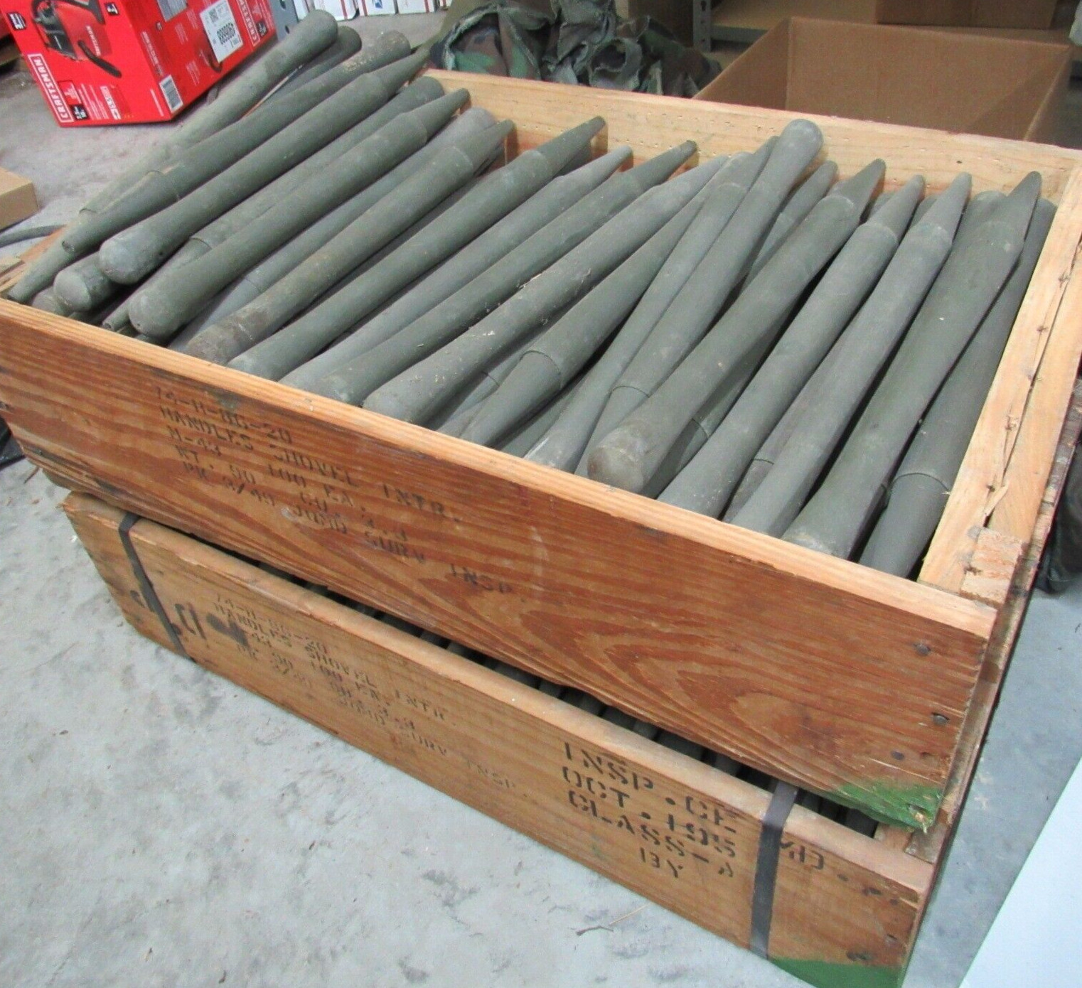 WWII E-Tool M43 replacement shovel handle NOS Hardwood Original