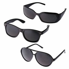 3x Rasterbrille Lochbrille Gitterbrille Augentraining Sehkorrektur Loch Brille