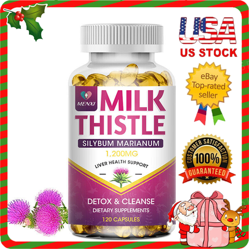 Premium Milk Thistle Extract Capsules - Boost Liver Health - Immune Enhancer HOT - Picture 1 of 14