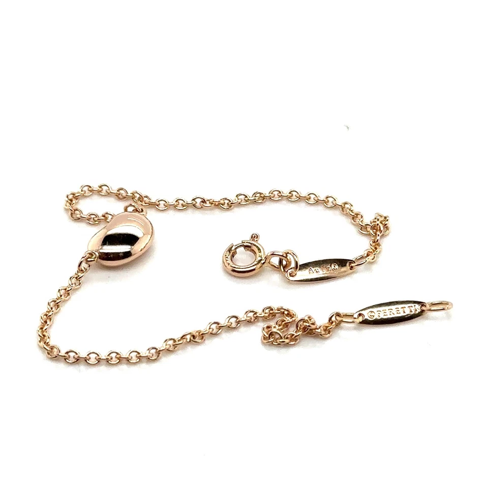 Tiffany & Co. 18K Rose Gold Elsa Peretti Bean Bracelet 7inch - Image 2 of 4