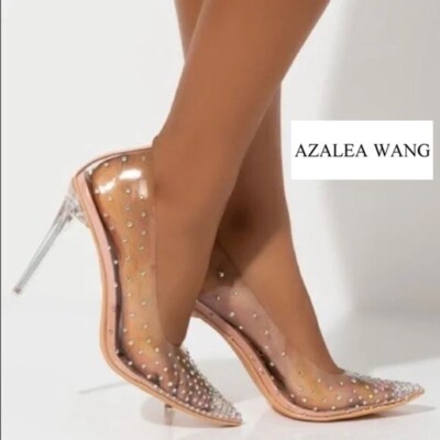 AKIRA Azalea Wang Rhinestone Crystal Heels