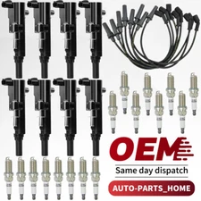 8X OEM Ignition Coils & Wires& Iridium Spark Plug  For Dodge Ram Jeep 4.7L UF601
