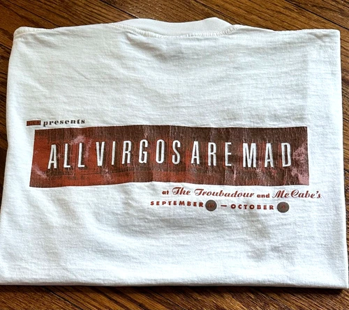 4ad All Virgos are Mad alt rock concert shirt 90s b 1990s vintage concert t-shirt, vintage, single stitch, B+ condition