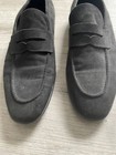 Mens Shoes - Penny Loafer Flats - Black Fabric - Size 9 — photo 3