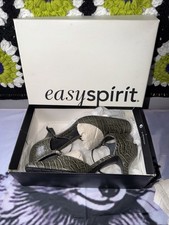 Vintage Easy Spirit Faux Crocodile Green Pointed Toe Heels Size 7.5M