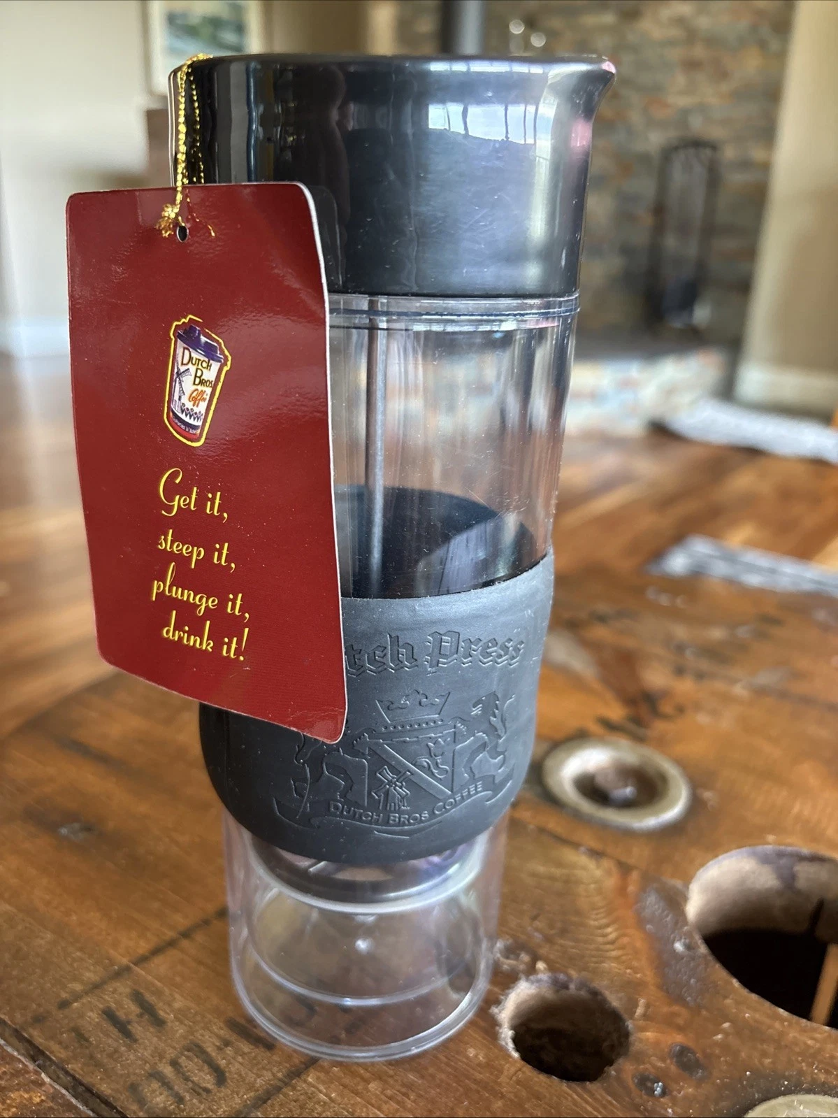 DUTCH PRESS / TRAVEL MUG 20 oz DUTCH BROS Brothers Combined New with Tag