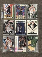 (9) Different Giannis Antetokounmpo Basketball Card Lot Milwaukee Bucks