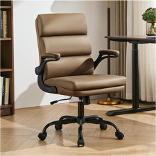Office Chair Adjustable Desk Chair Mid Back Executive Comfortable Bonded Leather