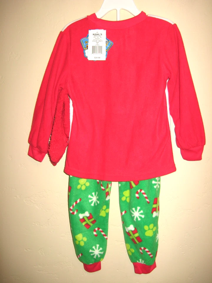 Paw Patrol L/S Christmas Pajama Set With Cozy Socks ~ Unisex Size 4T~ NWT - Image 2 of 4