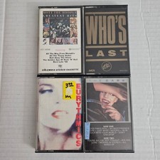 Vintage 70s 80s Classic Rock Pop Cassette Tape Lot 4 The Cars The Who Eurythmics