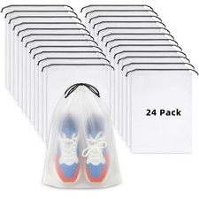 Clear Travel Shoe Bags 24 Pcs 11.8 x 15.7 Inch Clear Storage Bags for Closet