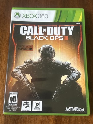 Call of Duty: Black Ops III (Microsoft Xbox 360, 2015) Game and Case Tested